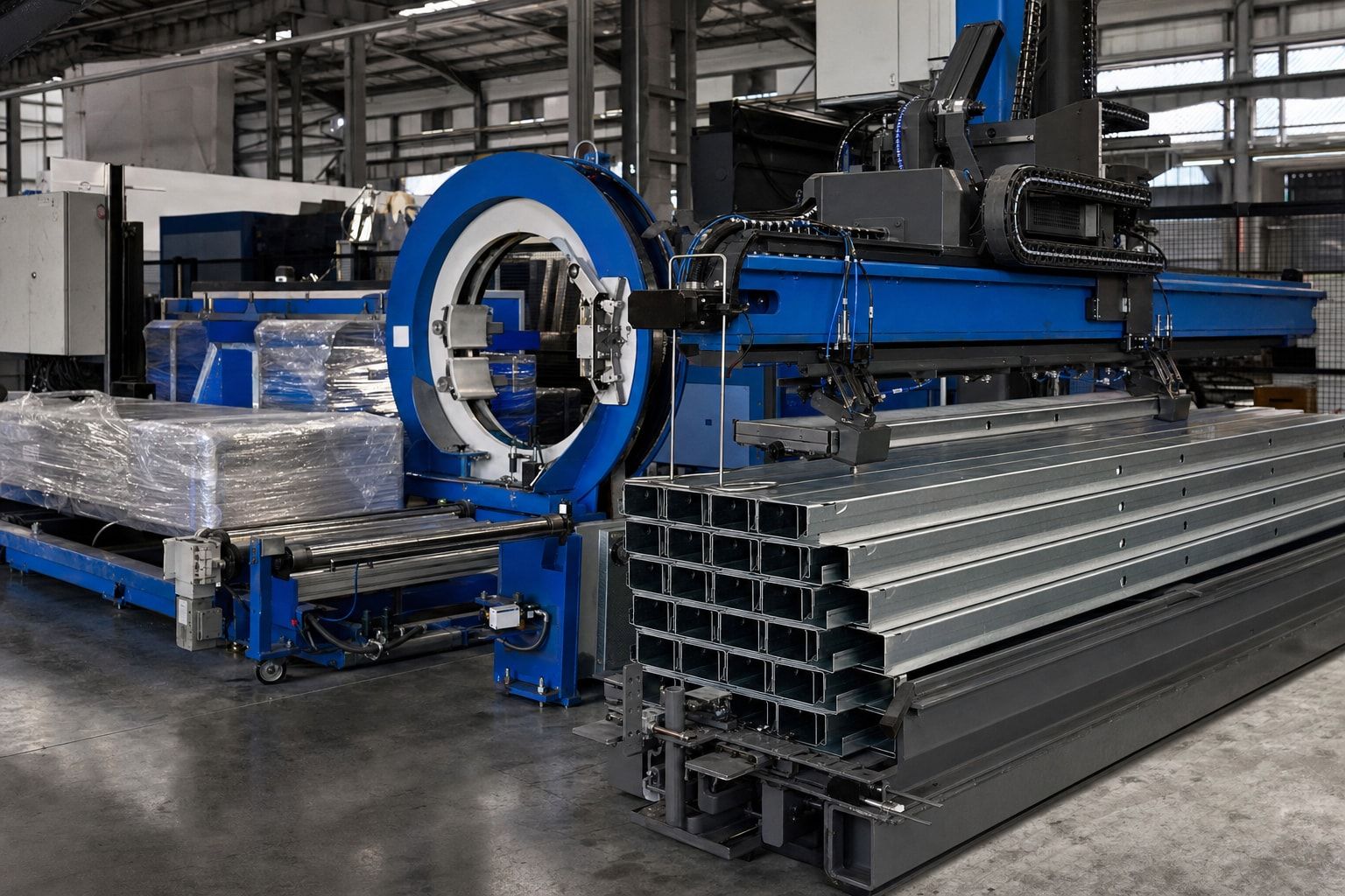 Auto-Form purlin line with forming and punching stations